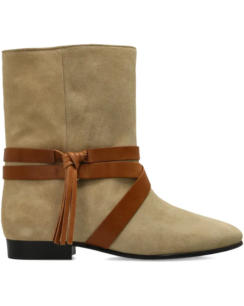 Isabel Marant Rejen suede ankle boots - Nude Nude