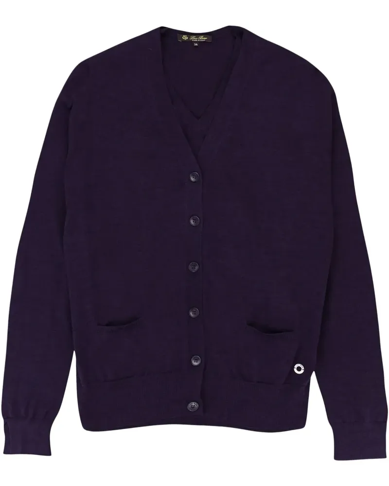 Loro Piana Kaschmircardigan mit V-Ausschnitt - Violett Violett
