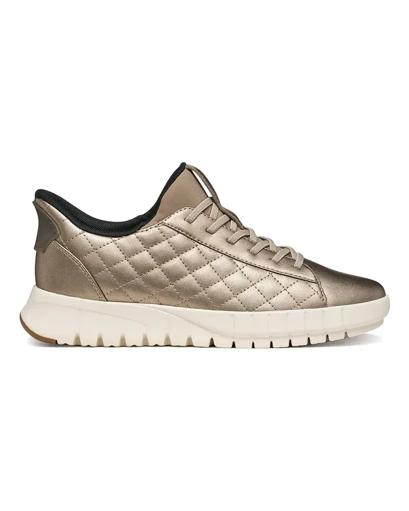 Geox Gesteppte Sneakers im Metallic-Look - Gold Gold