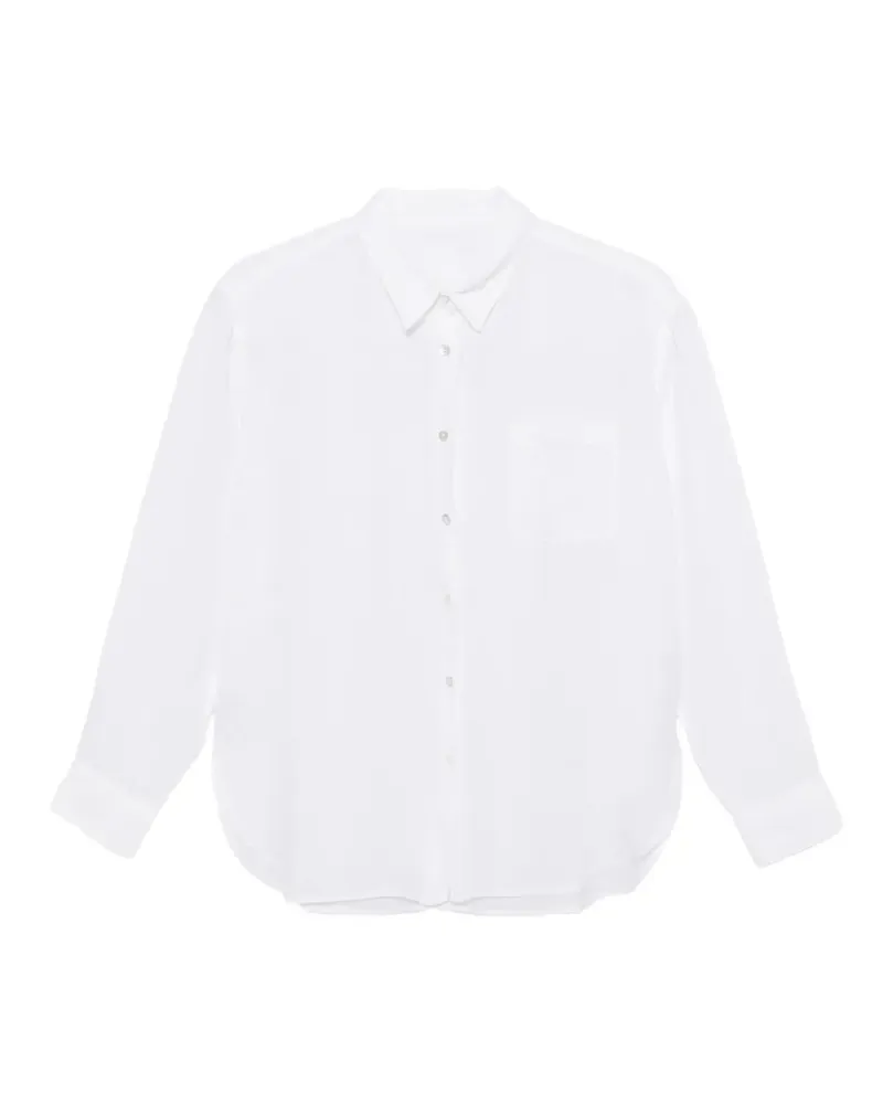 120% Lino patch-pocket button-up shirt - Weiß Weiß