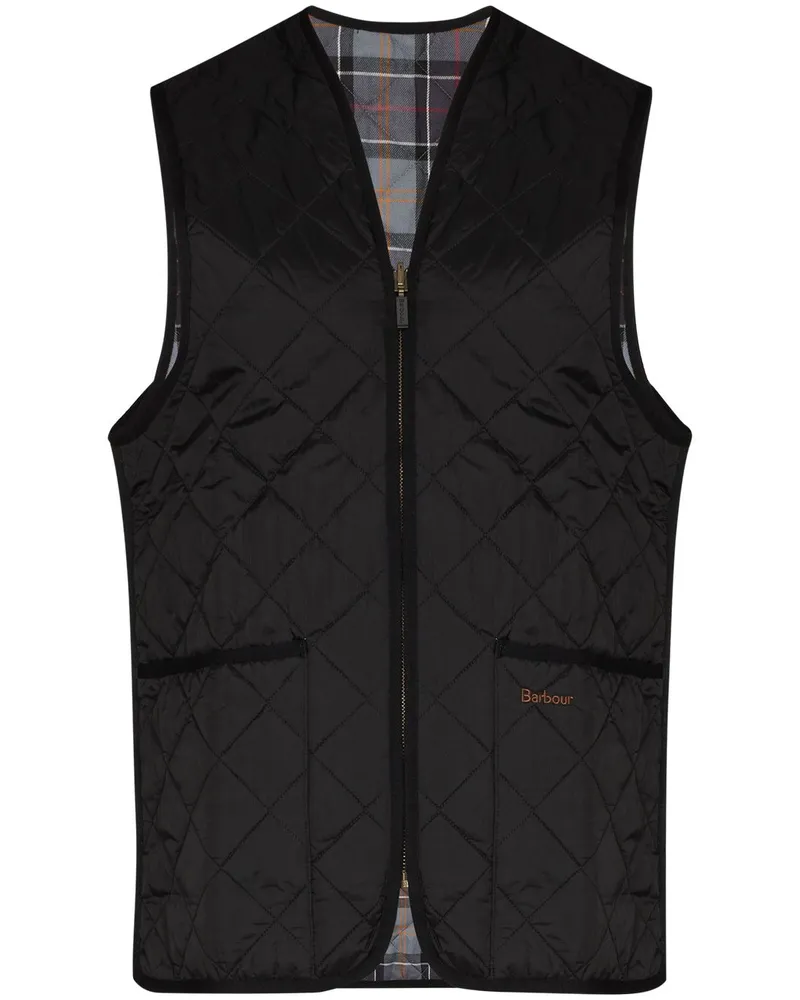 Barbour Gesteppte Weste - Schwarz Schwarz