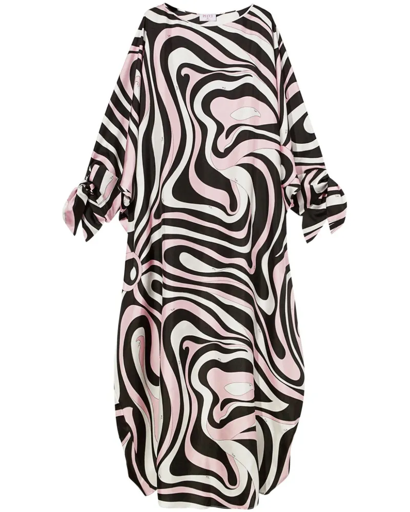 Emilio Pucci Maxikleid mit abstraktem Muster - Schwarz Schwarz