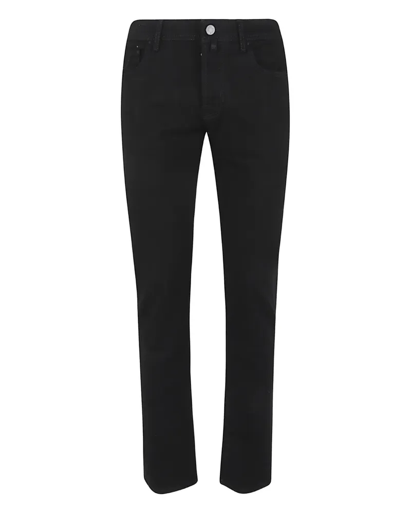 Jacob Cohën logo-patch jeans - Schwarz Schwarz