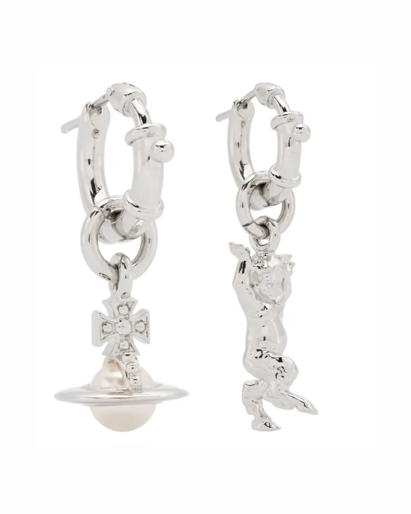 Vivienne Westwood Anglo Pearl Ohrringe - Silber Silber