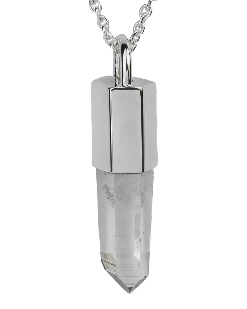 Parts Of Four Lemurian Talisman quartz necklace - Silber Silber