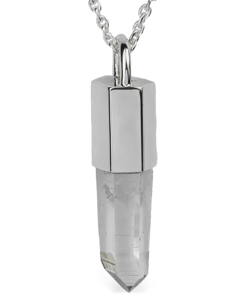 Parts Of Four Lemurian Talisman quartz necklace - Silber Silber
