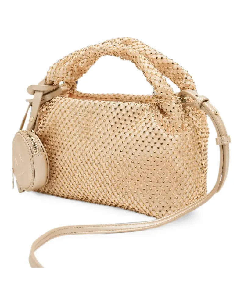 Armani Exchange crystal-embellished tote bag - Nude Nude