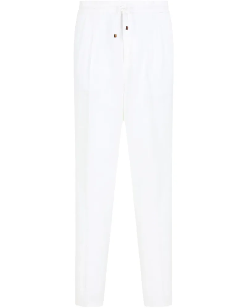 Brunello Cucinelli Hose mit Tapered-Bein - Weiß Weiß