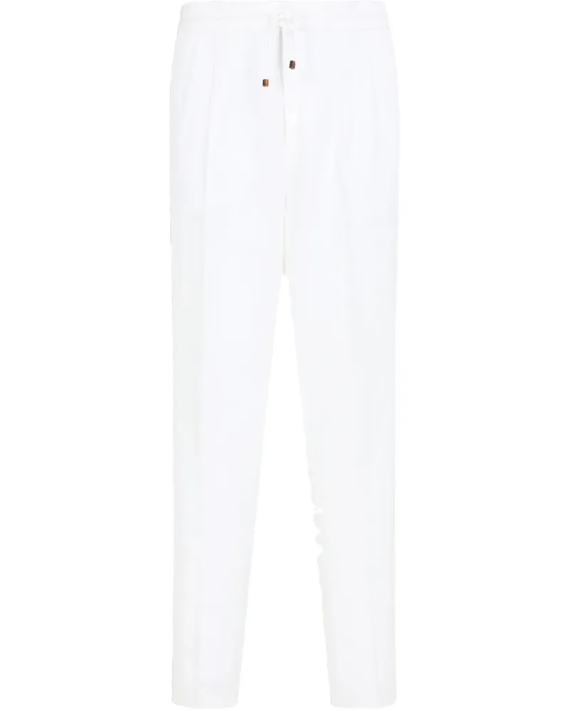 Brunello Cucinelli Hose mit Tapered-Bein - Weiß Weiß