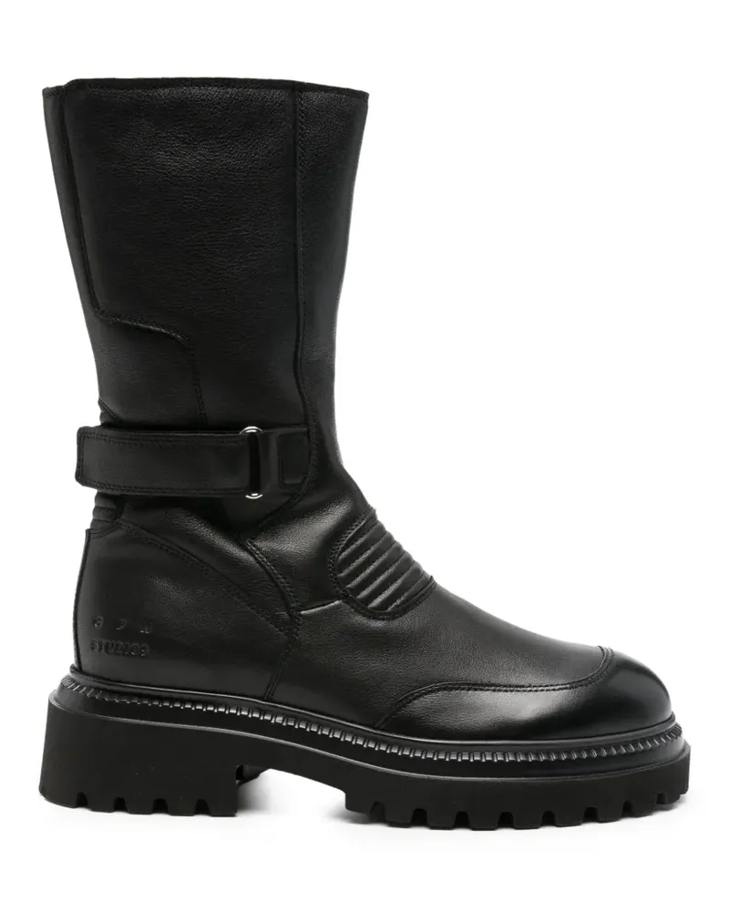 Copenhagen Stiefel mit dicker Sohle - Schwarz Schwarz