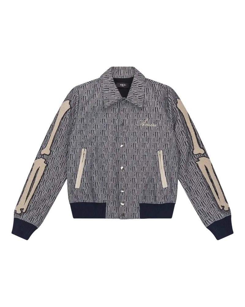 Amiri jacquard Bones bomber jacket - Blau Blau