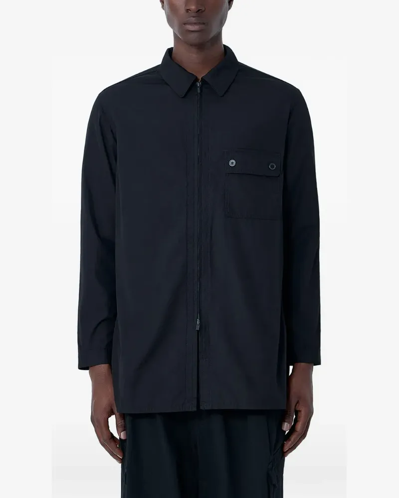 Yohji Yamamoto zip-fastening pocket shirt - Schwarz Schwarz