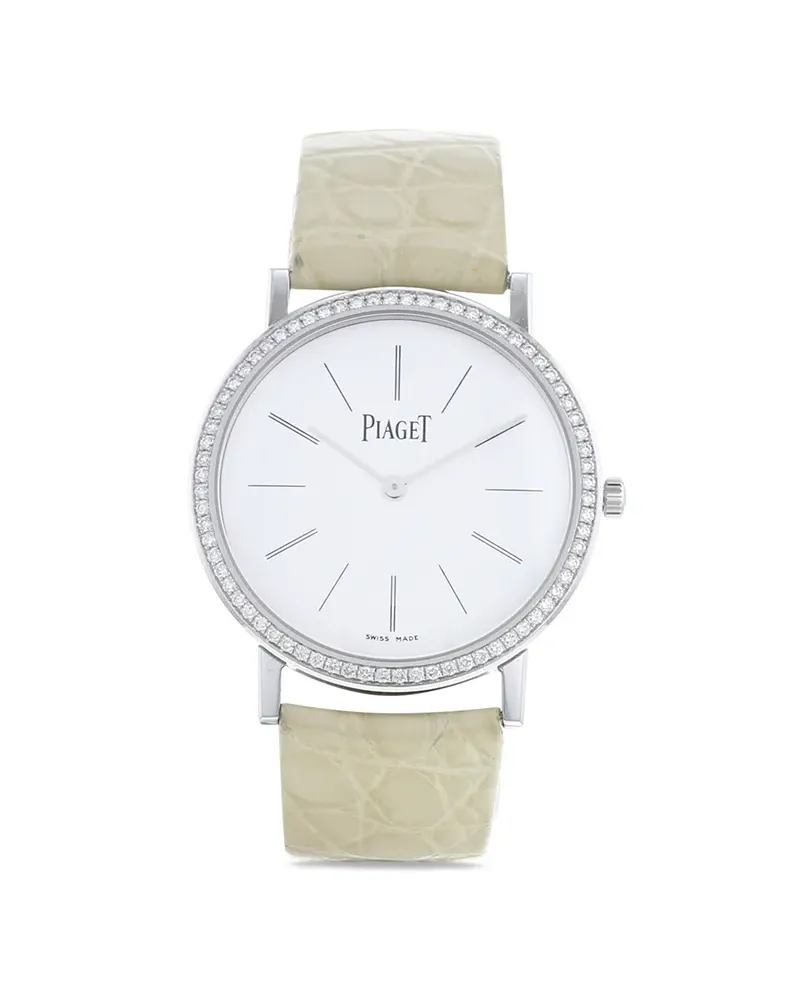 Piaget 2010s pre-owned Altiplao 34mm - Weiß Weiß