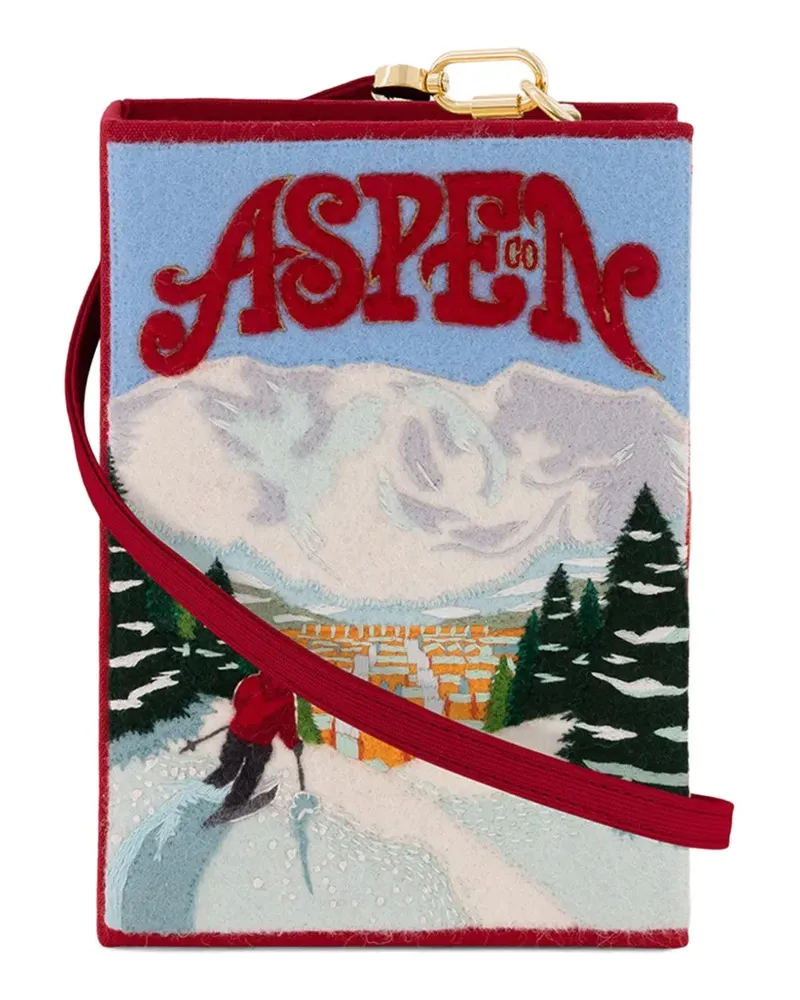 Olympia Le-Tan Aspen Clutch mit Stickerei - Blau Blau