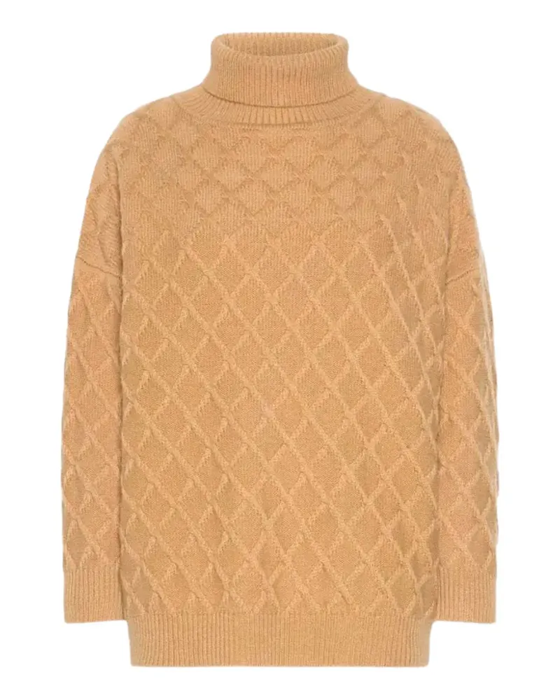 Max Mara Pullover mit Rautenmuster - Nude Nude