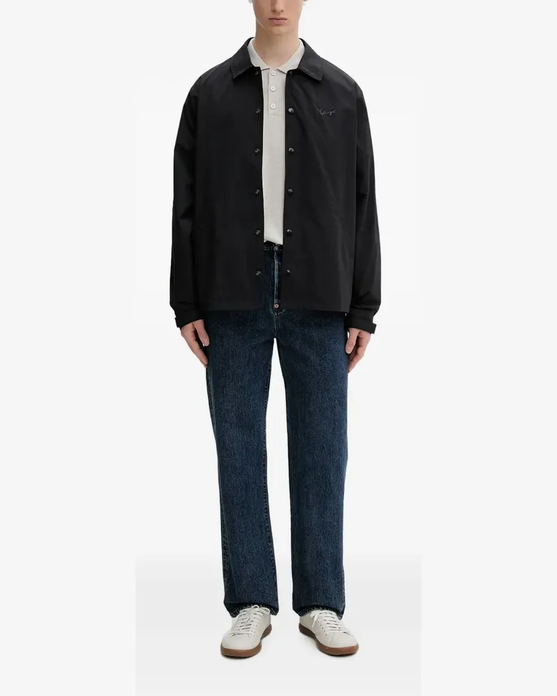 Kenzo logo-embroidered knitted polo shirt - Nude Nude