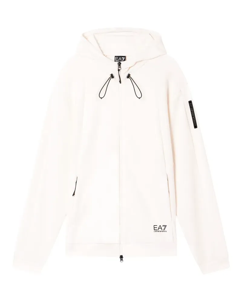 EA7 Kapuzenjacke mit Kontrasteinsätzen - Weiß Weiß