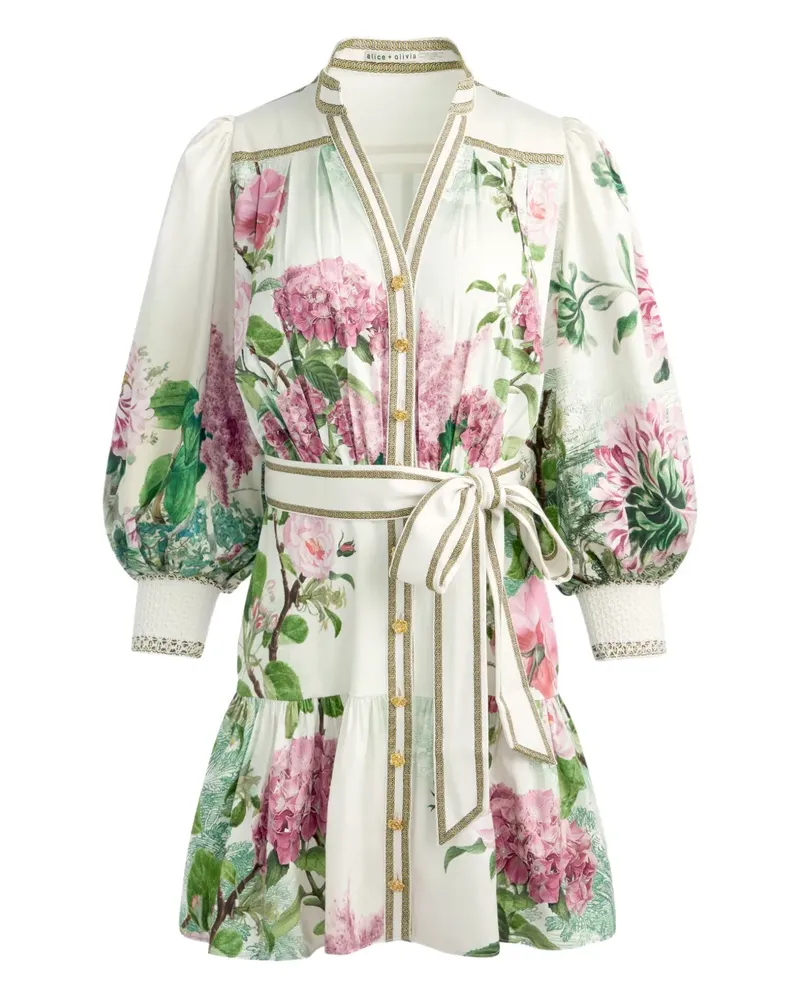 Alice + Olivia Cora Kleid - Weiß Weiß