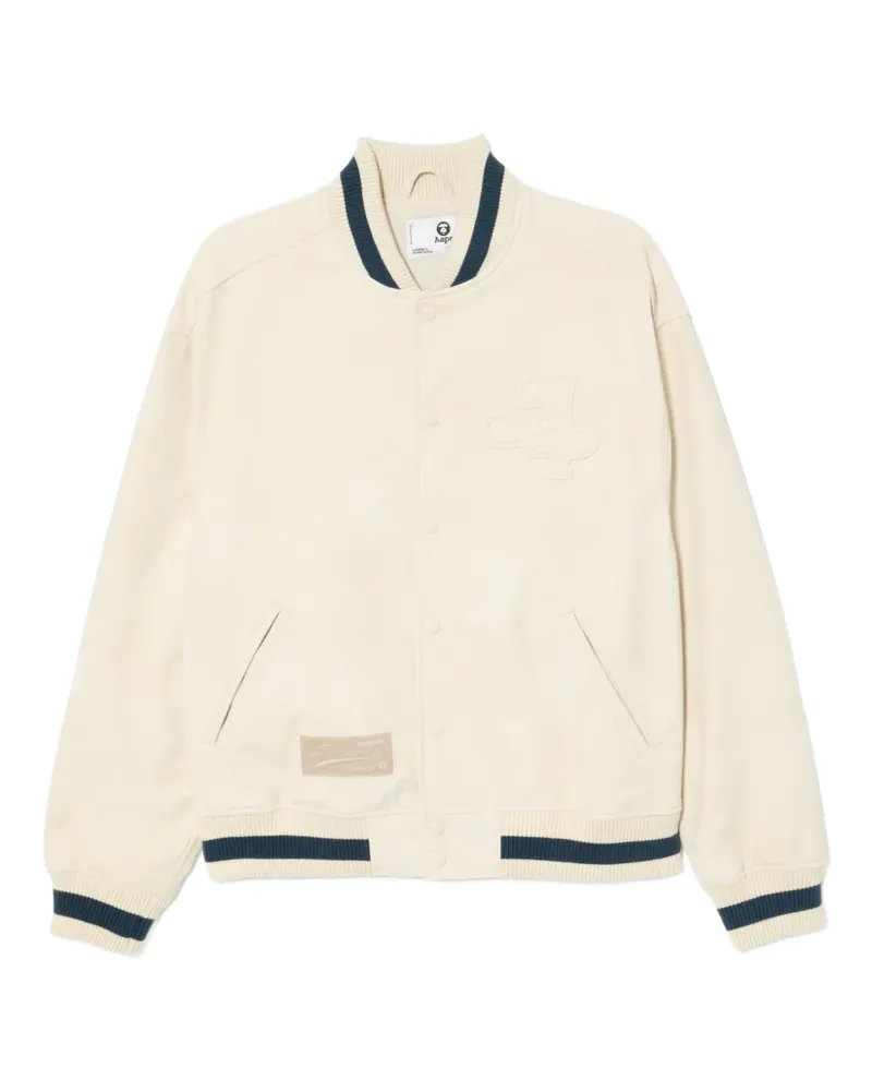 BAPE Kapuzenjacke mit Logo-Prägung - Nude Nude