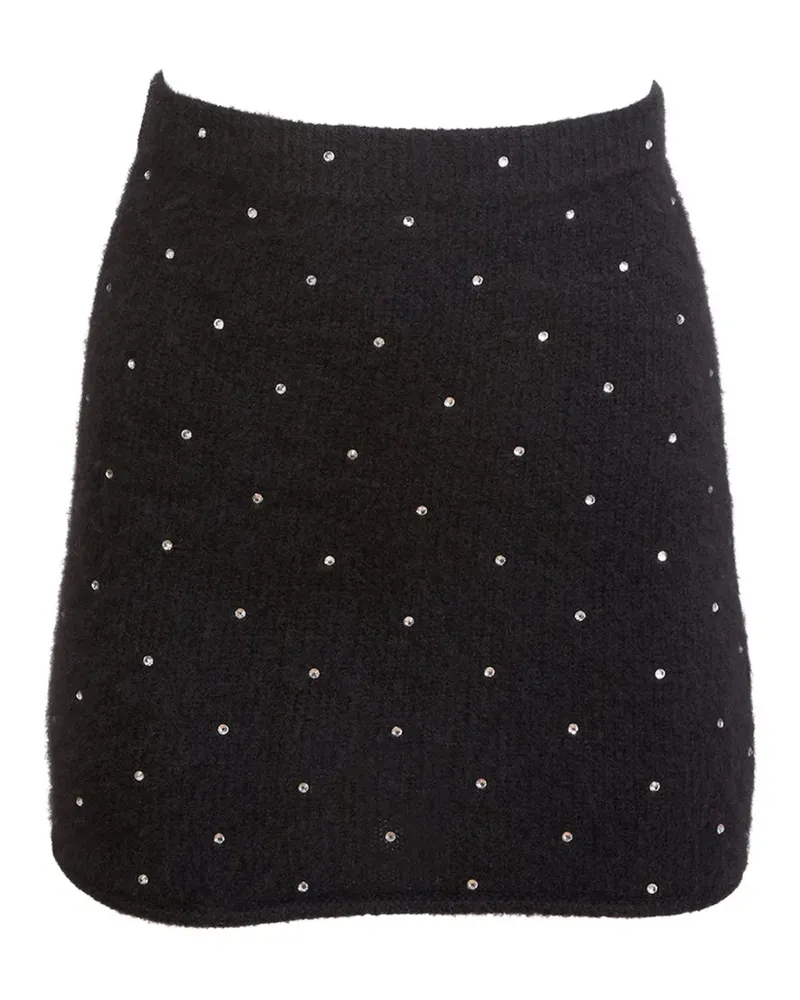 Fleur Du Mal rhinestone knitted mini skirt - Schwarz Schwarz