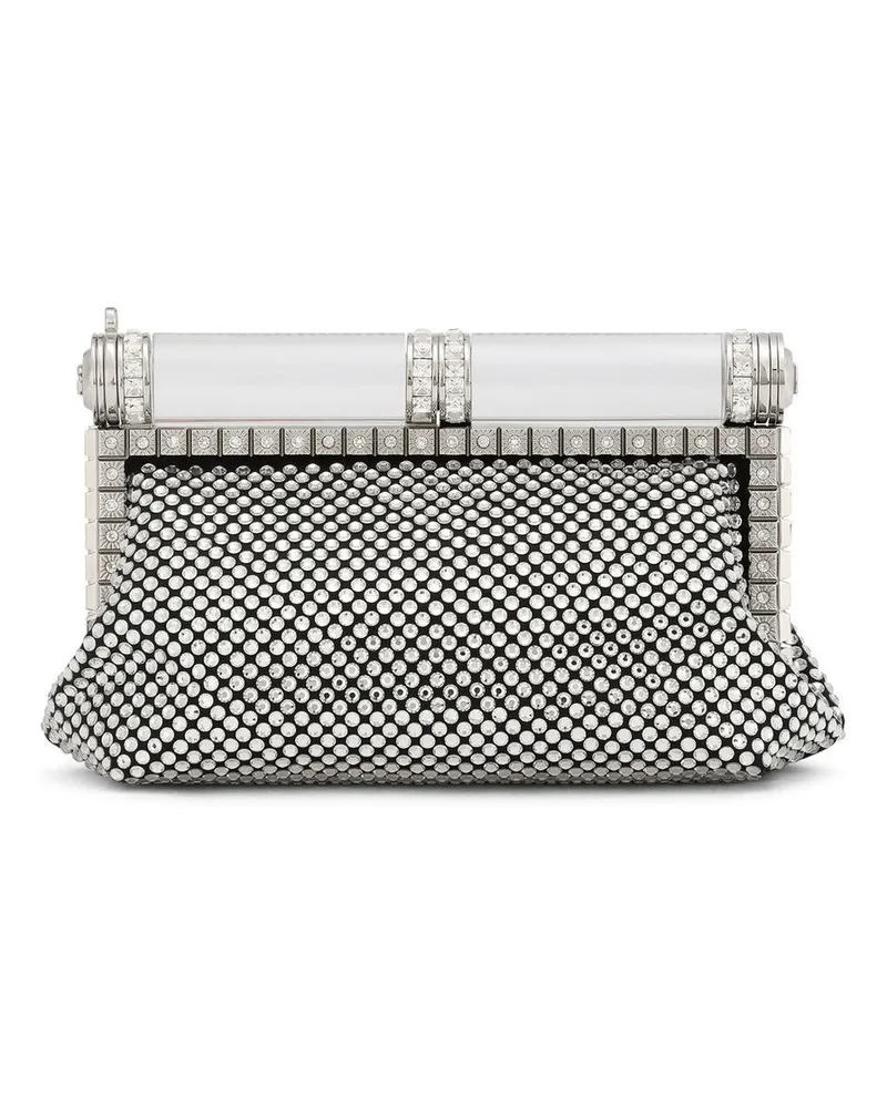 Dolce & Gabbana Clutch mit Strassverzierung - Grau Grau