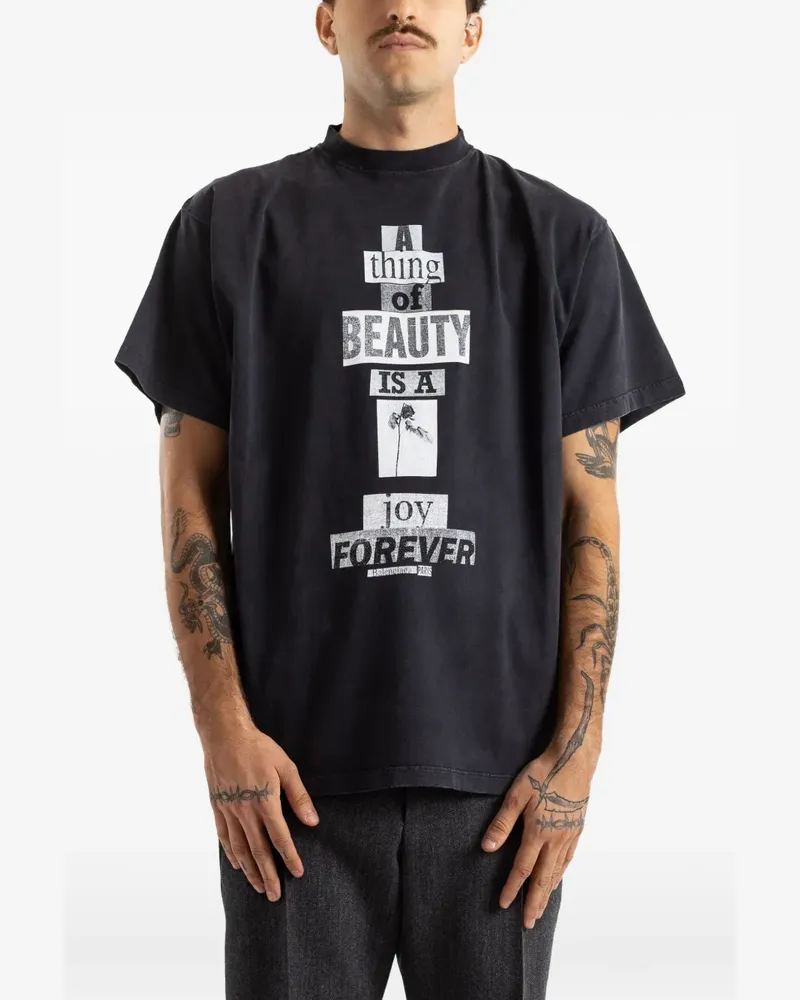 Balenciaga T-Shirt im Oversized-Look - Schwarz Schwarz