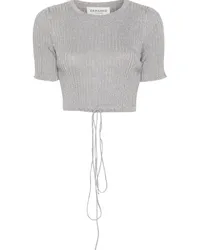 Ermanno Scervino Cropped-Top aus Lurex Silber