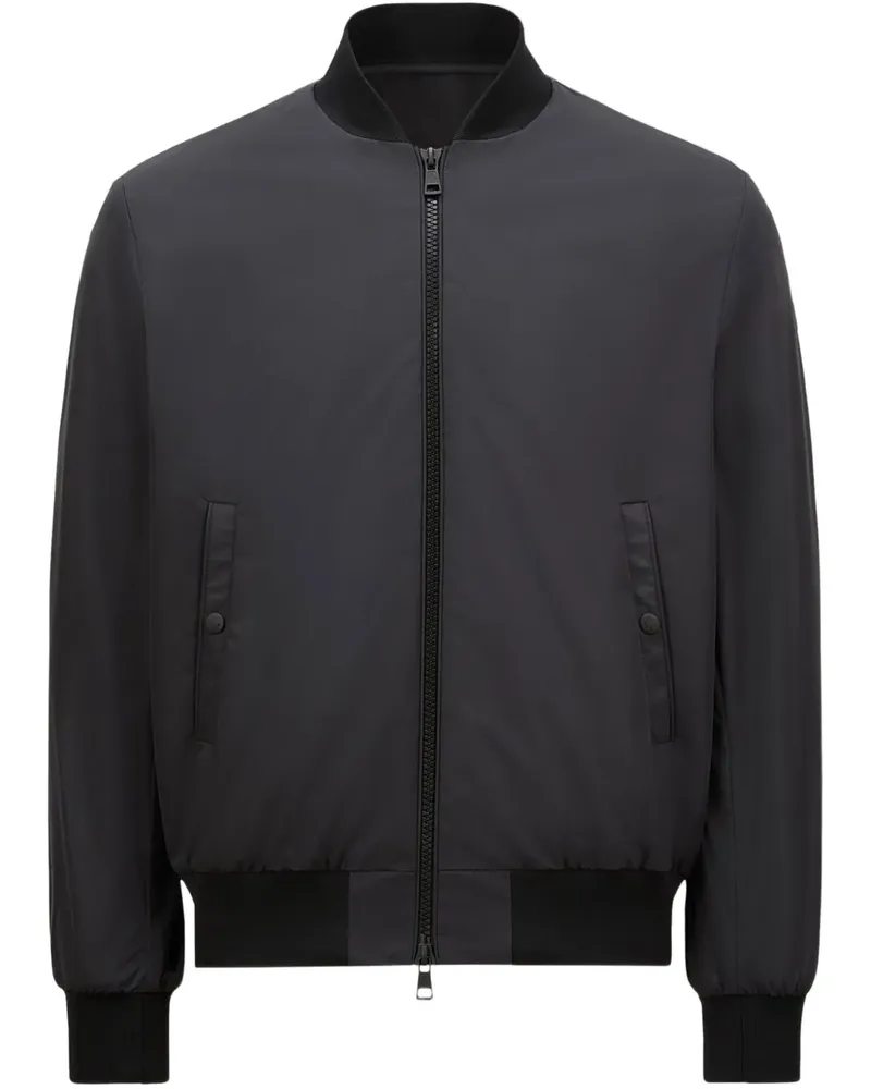 Moncler Jacke mit Logo-Patch - Schwarz Schwarz