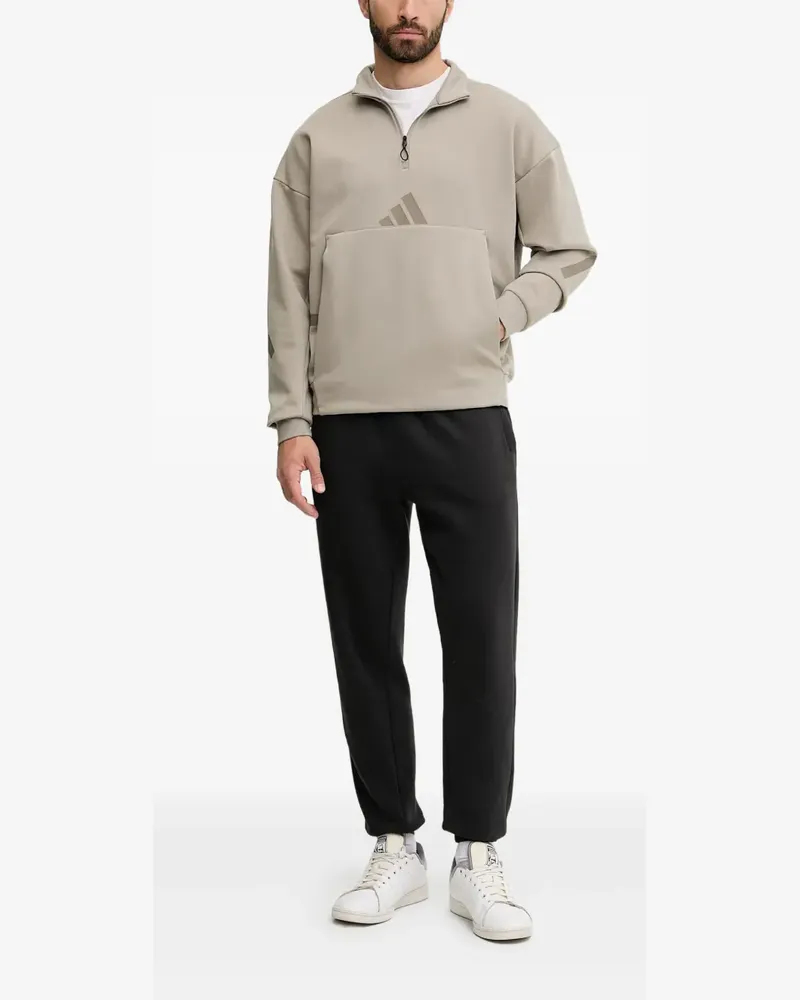 adidas Sweatshirt mit Kängurutasche - Nude Nude