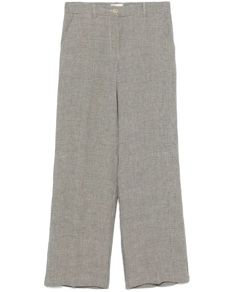 P.A.R.O.S.H. P.A.R.O H. Leinenhose mit geradem Bein - Schwarz Schwarz