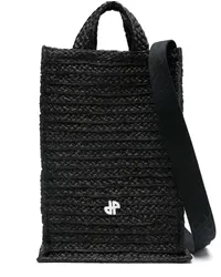 Patou Vertical JP Shopper aus Raffiabast Schwarz