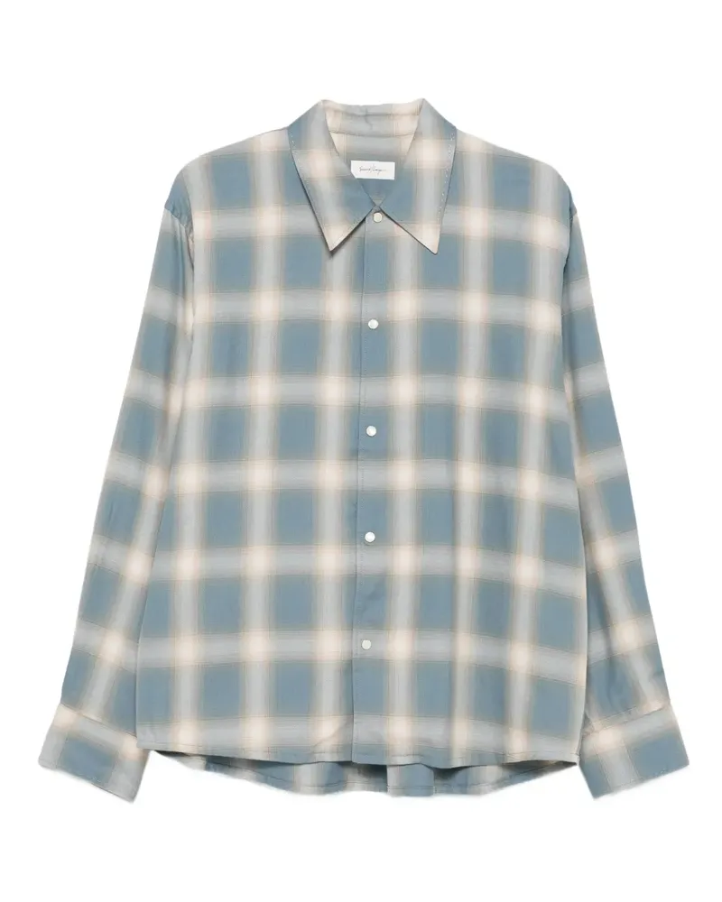 Second/Layer Kariertes Hemd - Blau Blau