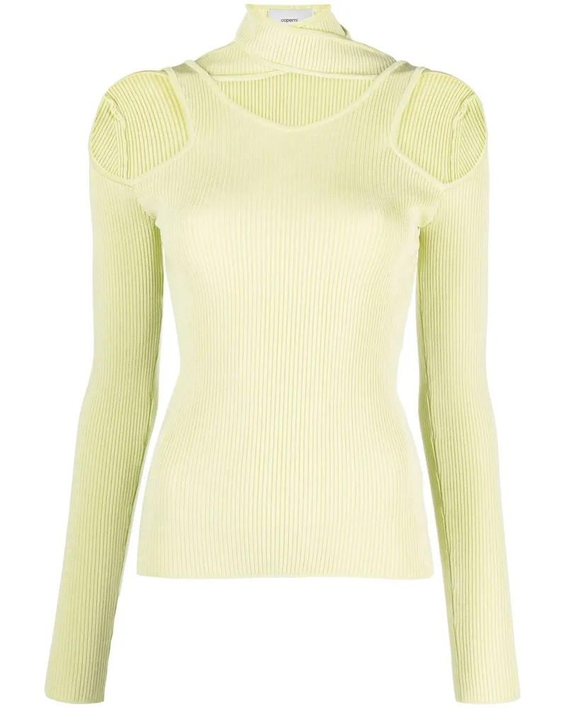 COPERNI Gerippter Pullover mit Cut-Outs - Grün Grün