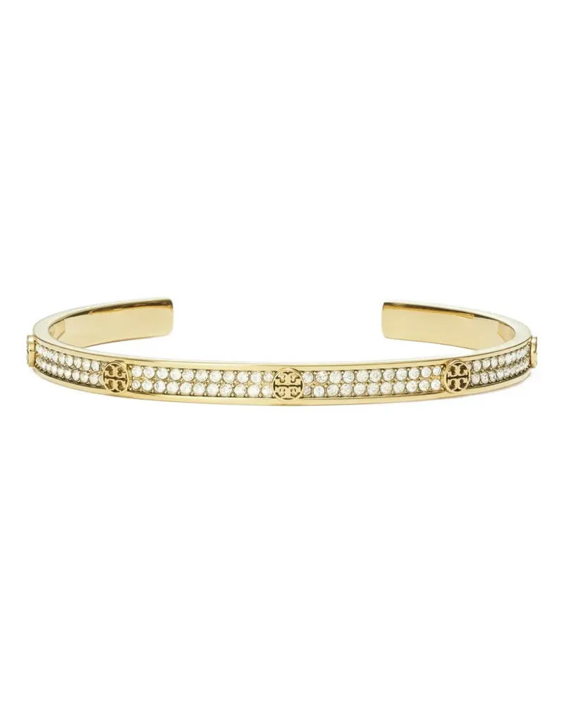 Tory Burch Icon pavé cuff bracelet - Gold Gold