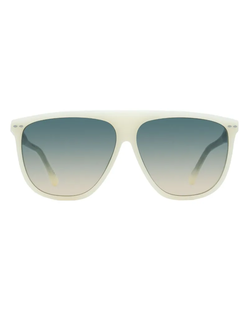 Isabel Marant Sonnenbrille mit Logo-Print - Nude Nude