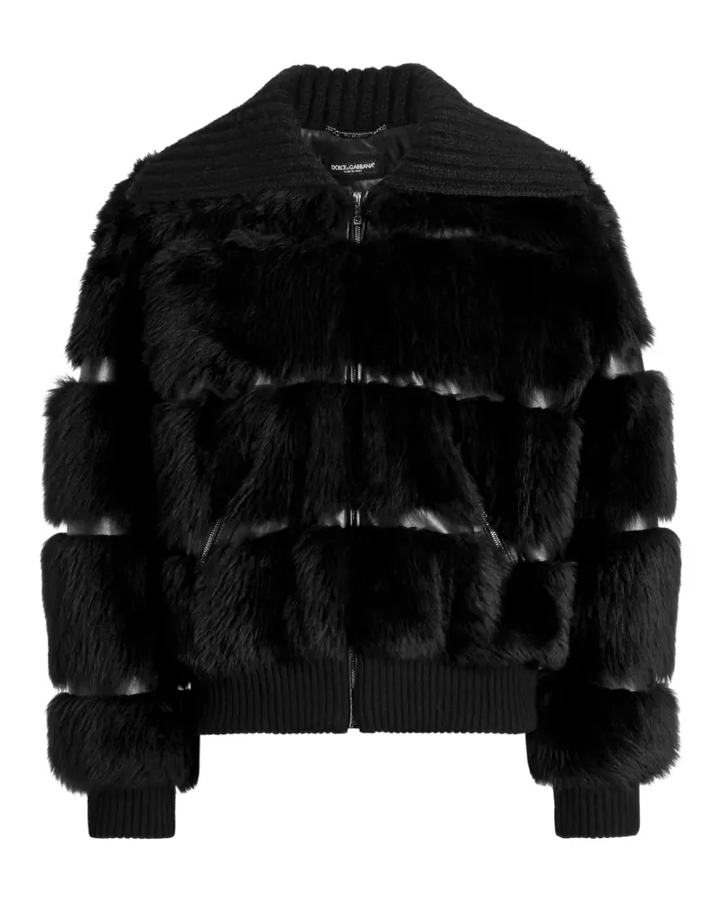 Dolce & Gabbana Bomberjacke aus Pelz - Schwarz Schwarz