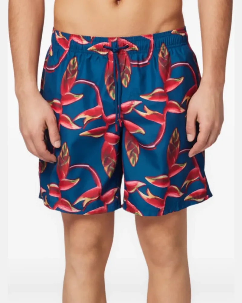 Sundek floral-print drawstring swim shorts - Blau Blau