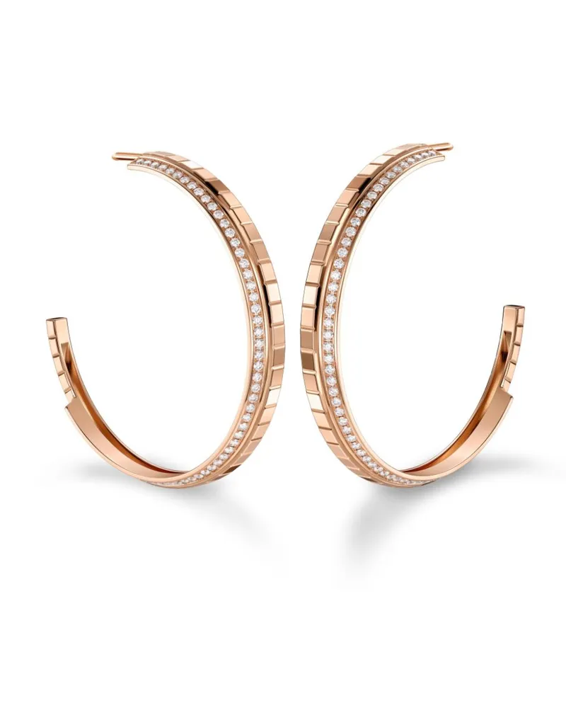 Chopard 18kt Ice Cube Rotgoldohrringe mit Diamanten - Rosa Rosa