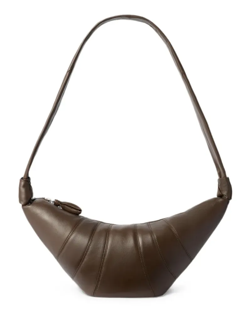Christophe Lemaire medium Croissant bag in leather - Braun Braun