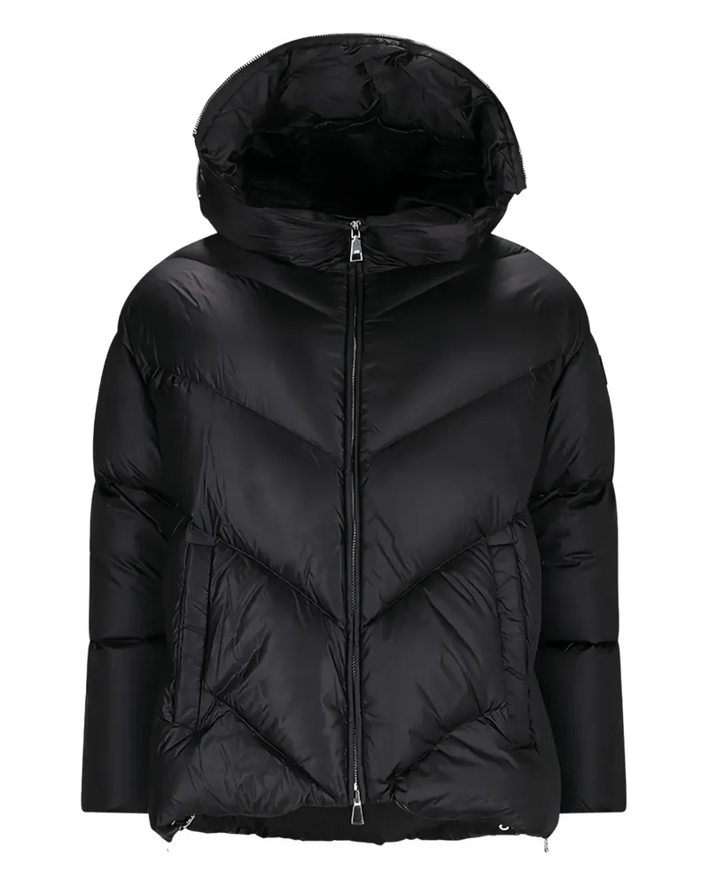 ADD Kapuzenjacke mit Chevron-Steppung - Schwarz Schwarz