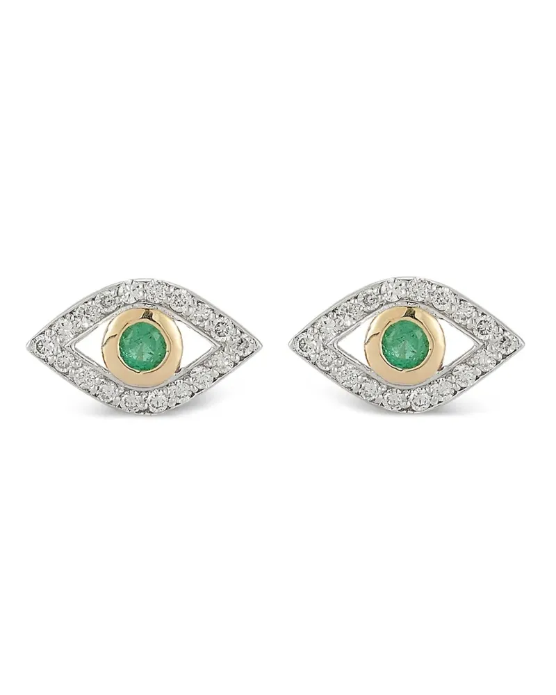 MATEO Evil Eye Ohrringe mit Diamant - Gold Gold