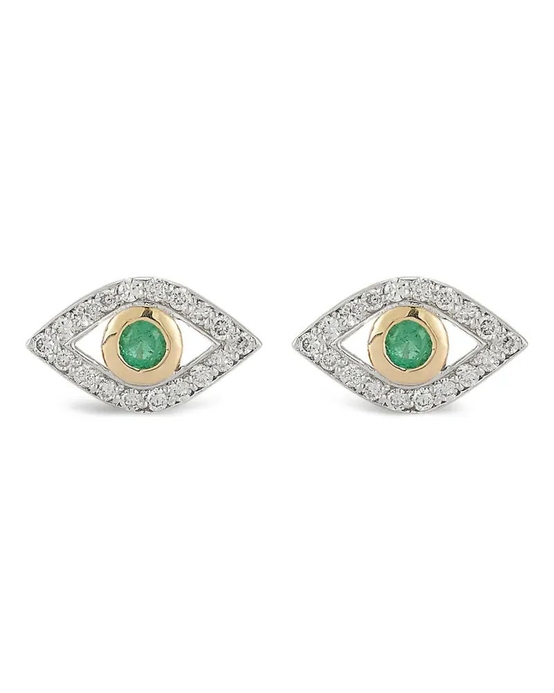 MATEO Evil Eye Ohrringe mit Diamant - Gold Gold