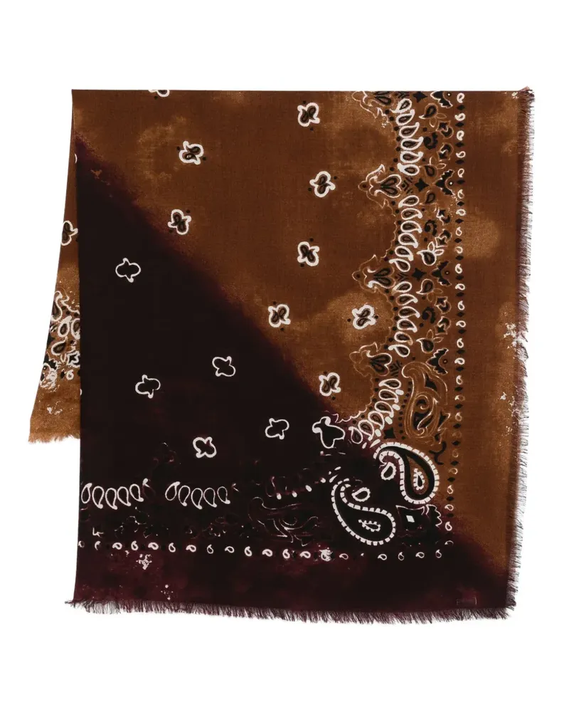 Destin Wollschal mit Paisley-Print - Braun Braun
