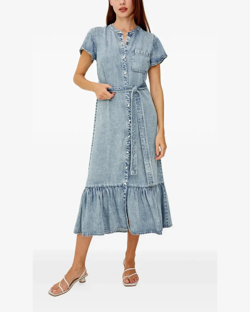 RAILS Kahlo ruffled denim midi dress - Blau Blau