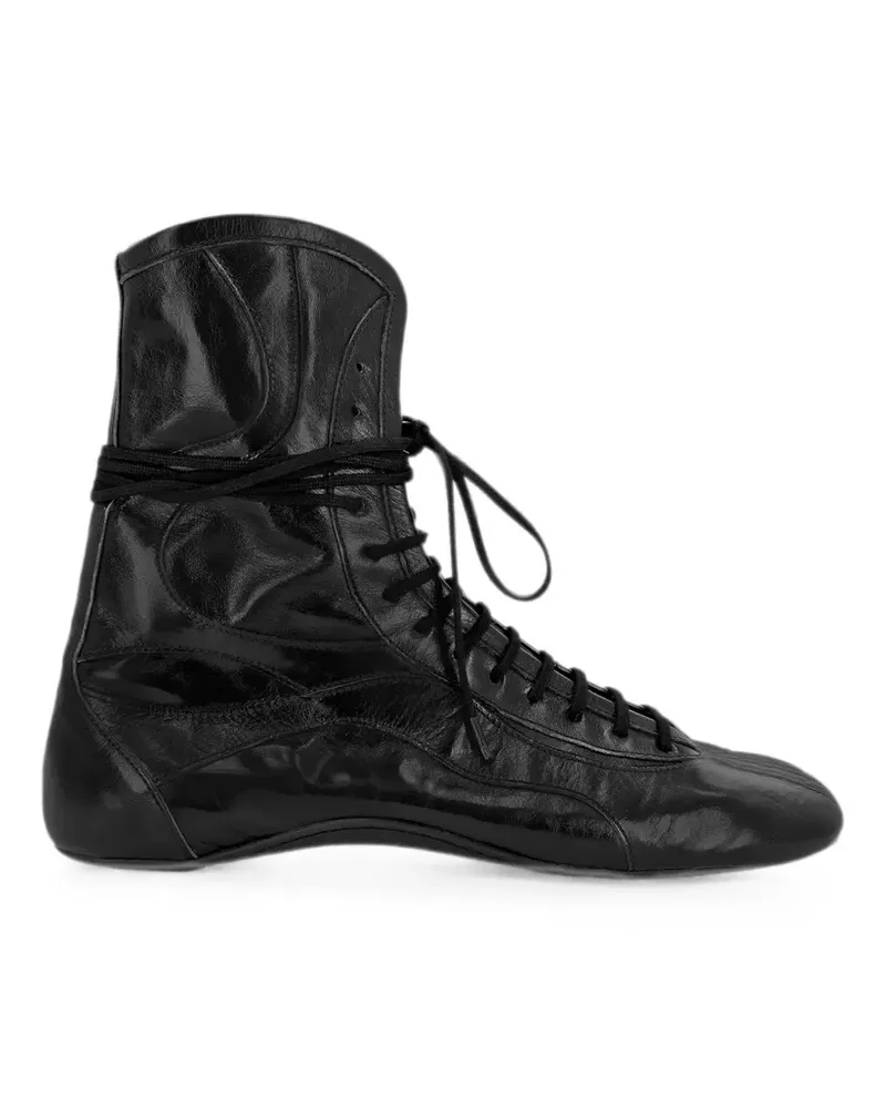 Dries van Noten High-Top-Sneakers aus Leder - Schwarz Schwarz