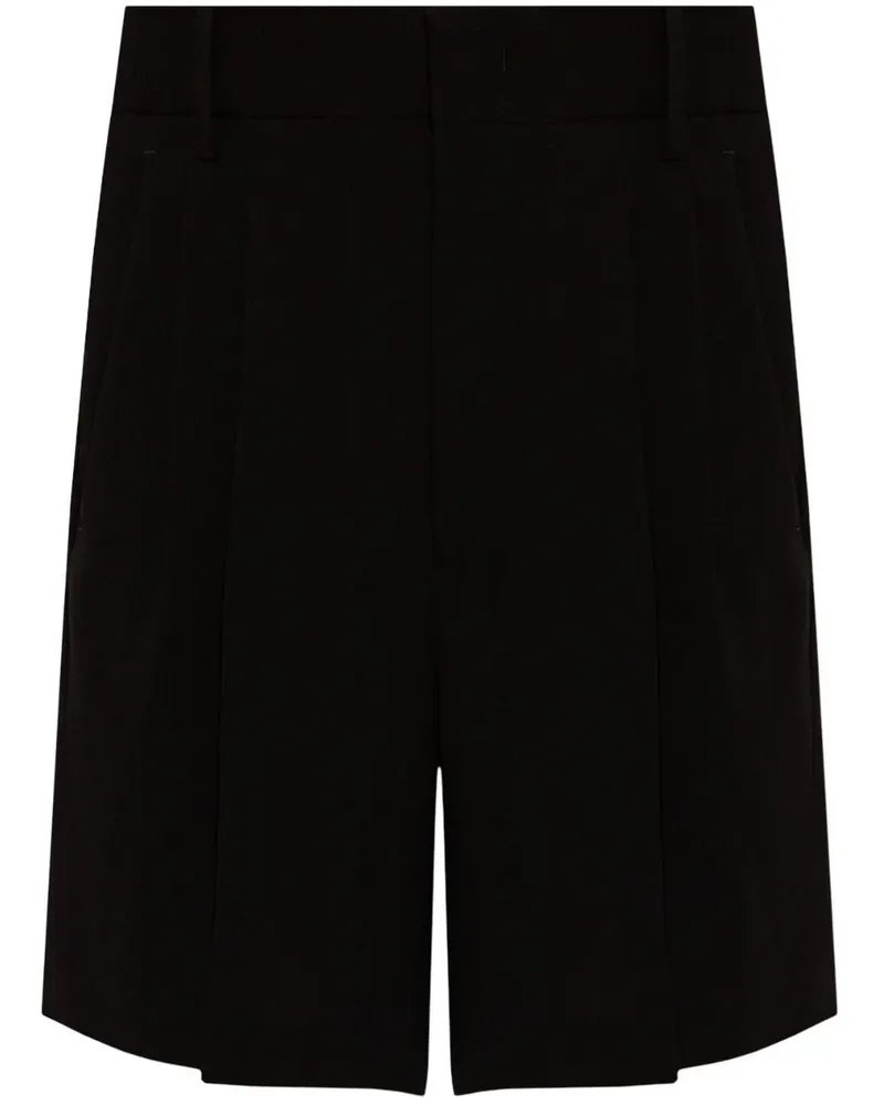 Isabel Marant Elna Krepp-Shorts mit Falten - Schwarz Schwarz