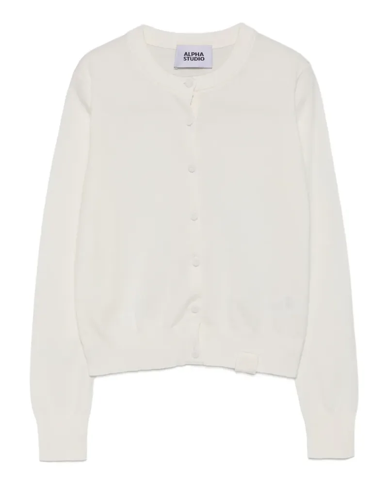 Alpha Studio Geknöpfter Cardigan - Weiß Weiß