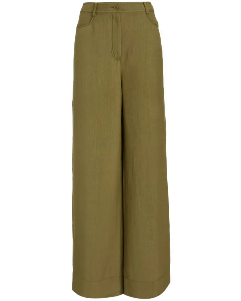 Alberta Ferretti Palazzohose mit Knopfverschluss - Grün Grün