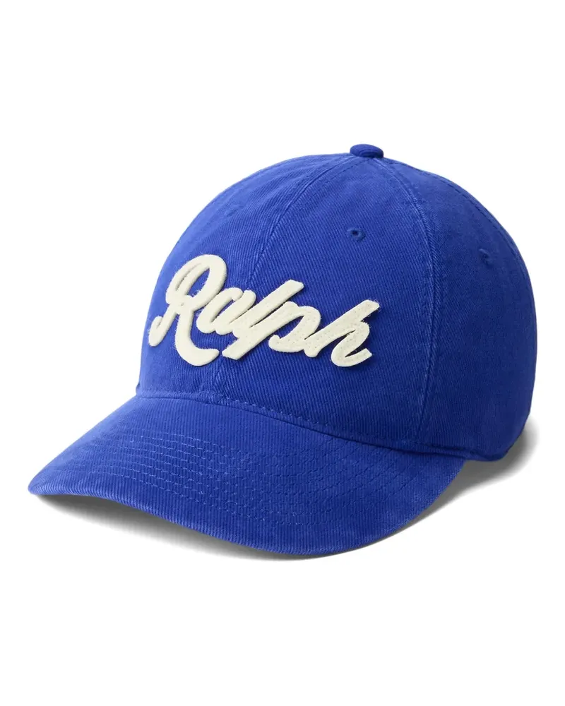 Ralph Lauren Twill Ball Baseballkappe mit Filz-Patch - Blau Blau