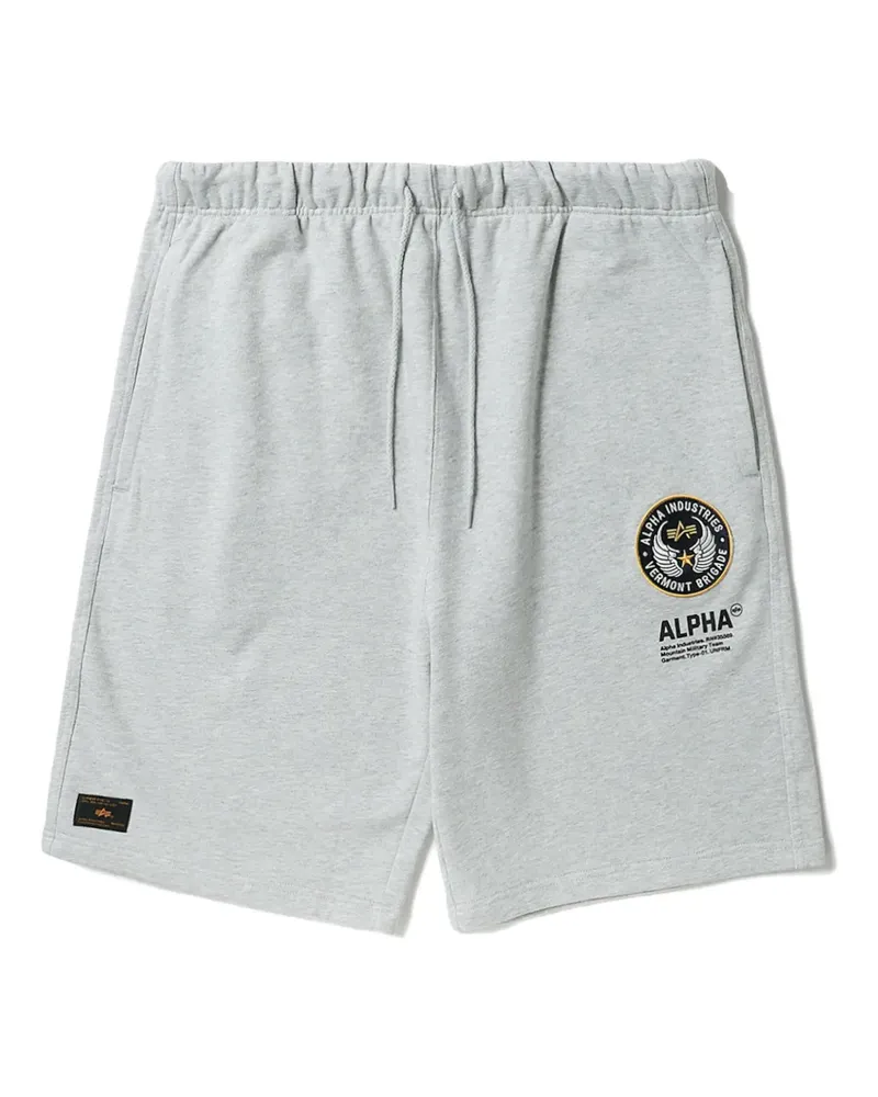 Alpha Industries Shorts mit Logo-Patch - Grau Grau